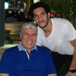 Mustafa Shobeir with his father, the legendary goalkeeper Ahmed Shobeir